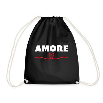 Amore Treasure Darling Valentine's Day Heart - Drawstring Bag - black - Front