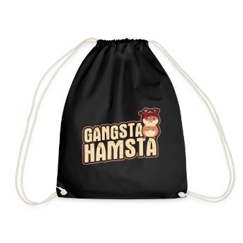 Nagetier Hamster - Turnbeutel - Schwarz - Vorne