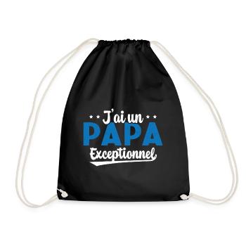 Fête des Pères - J'ai Un Papa Exceptionnel - Sac de sport léger - noir - Devant