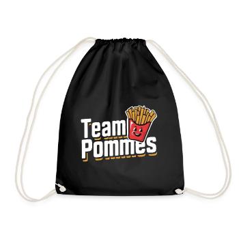 Frites, frites, restauration rapide - Sac de sport léger - noir - Devant