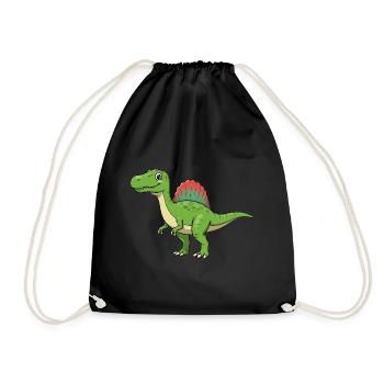 Dino Cartoon Spinosaurus - Turnbeutel - Schwarz - Vorne