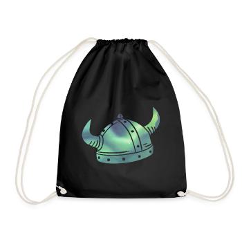 Iceland Viking Aurora Borealis - Drawstring Bag - black - Front