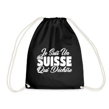 Suisse qui déchire - Sac de sport léger - noir - Devant