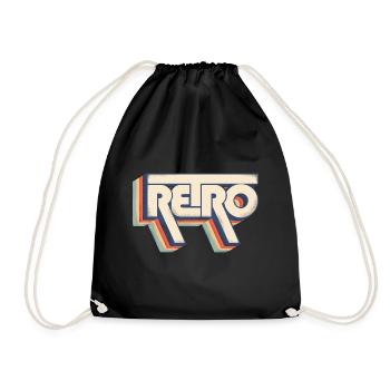 Retro Style - Drawstring Bag - black - Front