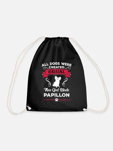 Papillon Lover - Papillon Besitzer - Turnbeutel - Schwarz