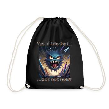 Stressed? Then vent with this monster! - Drawstring Bag - black - Front