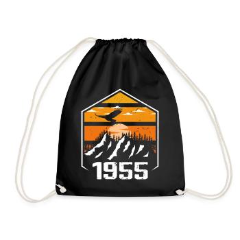 Anniversaire 1955 Millésime 1955 Fabriqué en 1955 - Sac de sport léger - noir - Devant