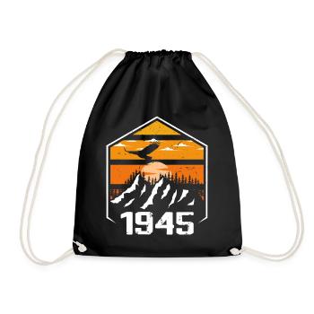 Geburtstag 1945 Jahrgang 1945 Hergestellt im Jahr 1945 - Turnbeutel - Schwarz - Vorne