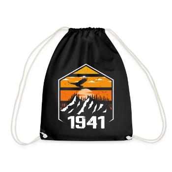 Anniversaire 1941 Millésime 1941 Fabriqué en 1941 - Sac de sport léger - noir - Devant
