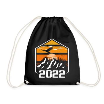 Anniversaire 2022 Millésime 2022 Fabriqué en 2022 - Sac de sport léger - noir - Devant