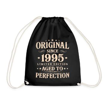 Original Since 1995 Vintage Birthday Gift - Drawstring Bag - black - Front