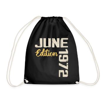 Né(e) en Juin 1972 Cadeau Juin 1972 Anniversaire - Sac de sport léger - noir - Devant