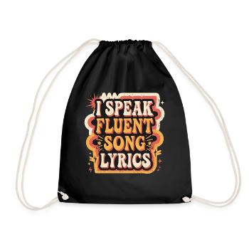 I Speak Fluent Song Lyrics 8 - Turnbeutel - Schwarz - Vorne
