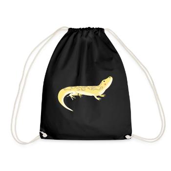 gecko - Drawstring Bag - black - Front