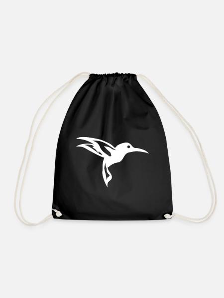 Colibri oiseau voler animal nature oiseaux coloré nectar - Sac de sport léger - noir