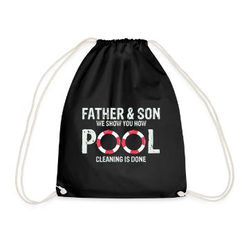 Conceptions de sauveteurs pour les techniciens de piscine - Sac de sport léger - noir - Devant