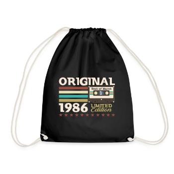 Cassette 39ème Anniversaire Février Millésime 1986 - Sac de sport léger - noir - Devant