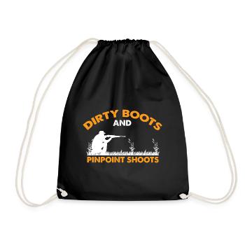 Duck hunting duck hunting hunter duck duck hunter design - Drawstring Bag - black - Front