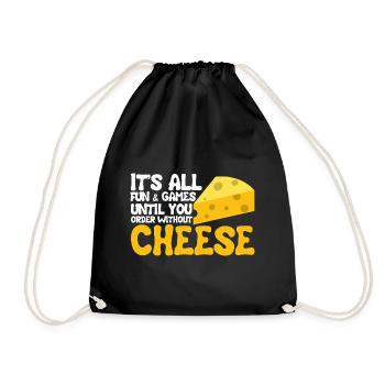 Gouda lovers for smoked Gouda - Drawstring Bag - black - Front