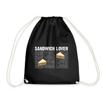 Sandwich Cheese Love Food Fast Food - Drawstring Bag - black - Front