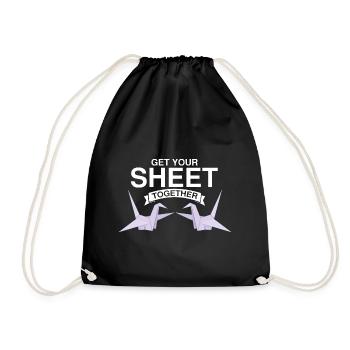 Conception d'origami Kirigami coloré - Sac de sport léger - noir - Devant
