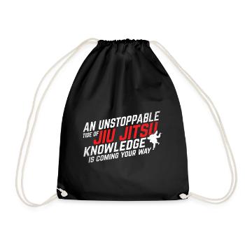 BJJ Jiu Jitsu - Turnbeutel - Schwarz - Vorne