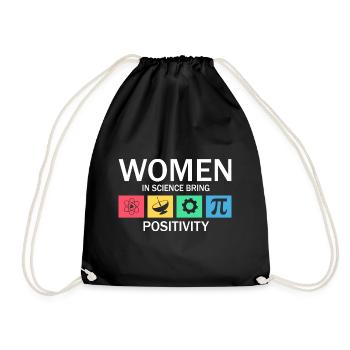 Professorin Steminist Designs für Equality Stem - Turnbeutel - Schwarz - Vorne