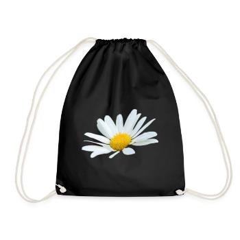 Margerite Oie Fleur Blanche Marguerites - Sac de sport léger - noir - Devant