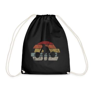 Musculation Bodybuilder GYM Fitnessstudio Retro - Sac de sport léger - noir - Devant