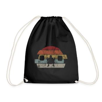 Musculation Bodybuilder GYM Fitnessstudio Retro - Sac de sport léger - noir - Devant