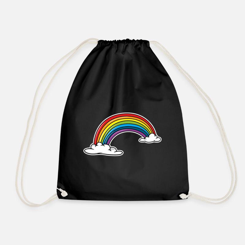 Regenbogen - Turnbeutel - Schwarz