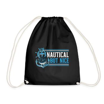 Sailor Ship Profession Seaman Sea Sailing - Drawstring Bag - black - Front