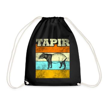 Tapir - Turnbeutel - Schwarz - Vorne