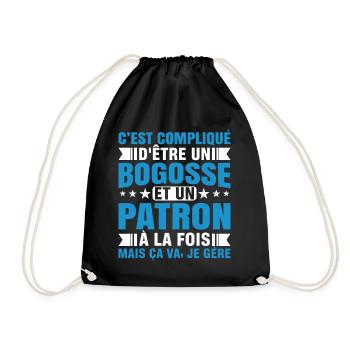 compliqué d'être un bogosse et un patron - Sac de sport léger - noir - Devant