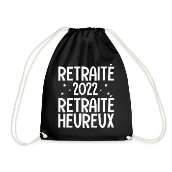 Cadeau retraite 2022 retraité heureux - Sac de sport léger - noir - Devant