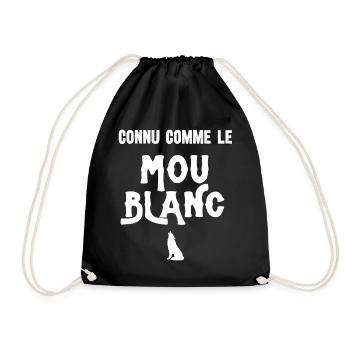 mou blanc - Sac de sport léger - noir - Devant