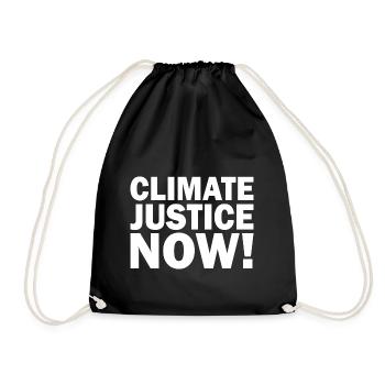 Climate justice now - Turnbeutel - Schwarz - Vorne