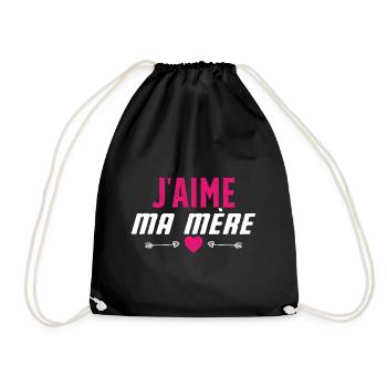 J’aime ma mère fête des mères - Sac de sport léger - noir - Devant