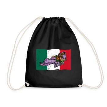 Quetzalcoatl Axolotl Mexico Aztecs Deity - Drawstring Bag - black - Front