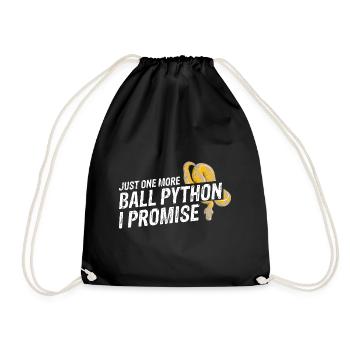 King python design for snake lovers - Drawstring Bag - black - Front