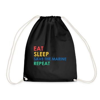 Sea Marine Biologist Marine Biology Ocean - Drawstring Bag - black - Front