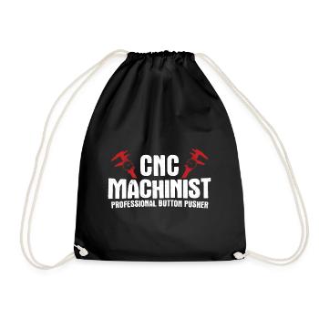 Maschinen-Bediener Maschinenführer Machinist - Turnbeutel - Schwarz - Vorne