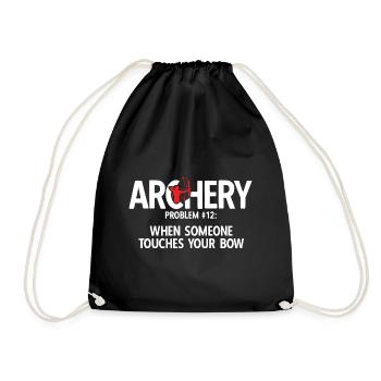 Bogenschießen Archery - Turnbeutel - Schwarz - Vorne