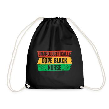 Black History Nurse Africa - Drawstring Bag - black - Front