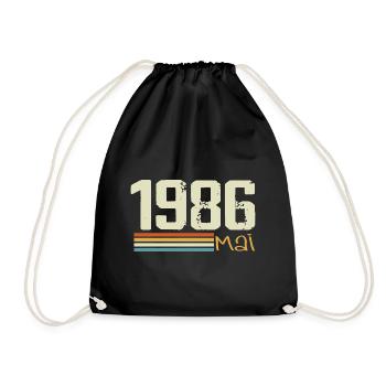 Mai 1986 - Sac de sport léger - noir - Devant