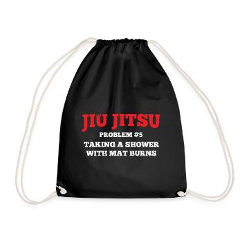 BJJ Jiu Jitsu - Turnbeutel - Schwarz - Vorne