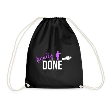 Finally divorce divorce separation - Drawstring Bag - black - Front