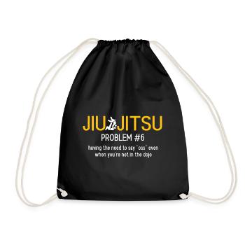 BJJ Jiu Jitsu - Turnbeutel - Schwarz - Vorne