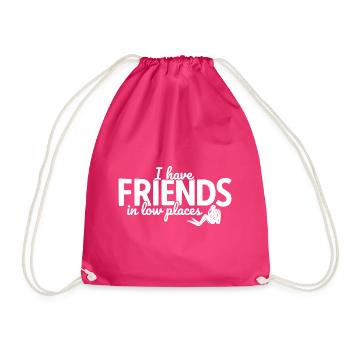Apnoetaucher Freitaucher Taucher - Turnbeutel - Fuchsia - Vorne