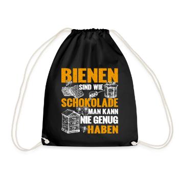 Nie genug Bienen leidenschaftlicher Imker Imkerei - Turnbeutel - Schwarz - Vorne